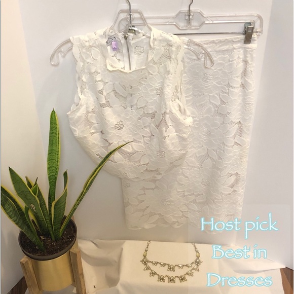 Bebe 2pc Lace Cropped Top/ Skirt Set SZ 4 - Picture 5 of 6